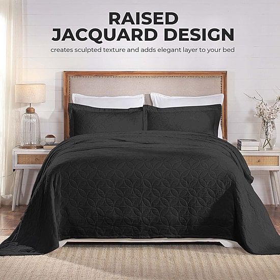 SUPERIOR® Serenity Cotton Matelasse Textured Jacquard Bedspread with Shams