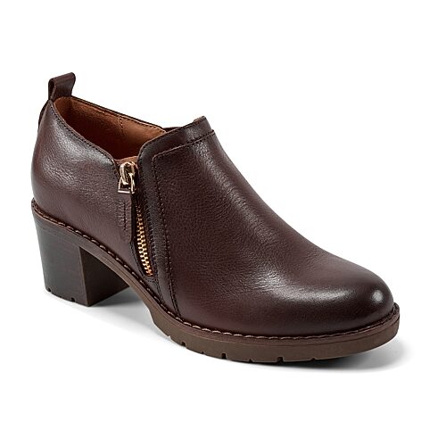 Easy Spirit Womens Cosa Flat Heel Booties, 10 Medium, Brown