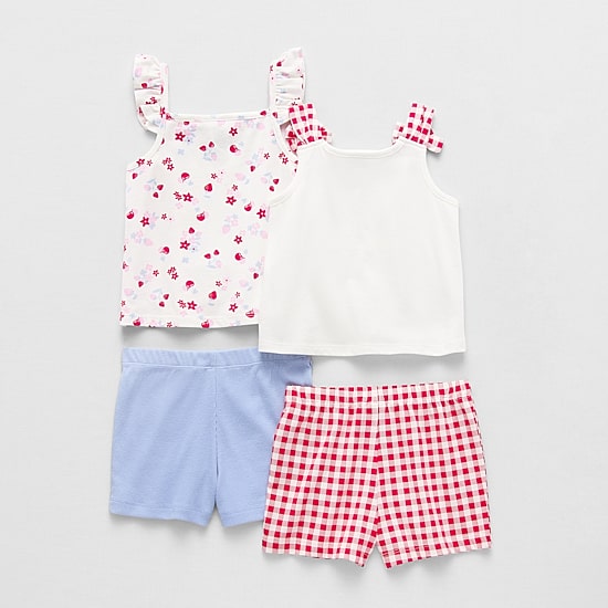 Little Lass Toddler Girls 4-pc. Short Set