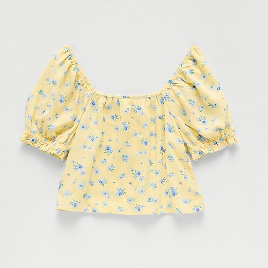 Thereabouts Little & Big Kid Girls Square Neck Short Sleeve Blouse