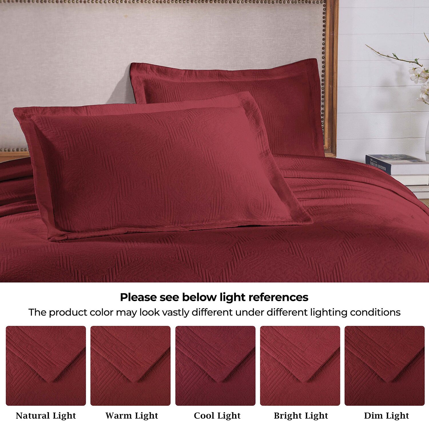 SUPERIOR® Victory Medallion Matelasse Traditional Floral Bedspread
