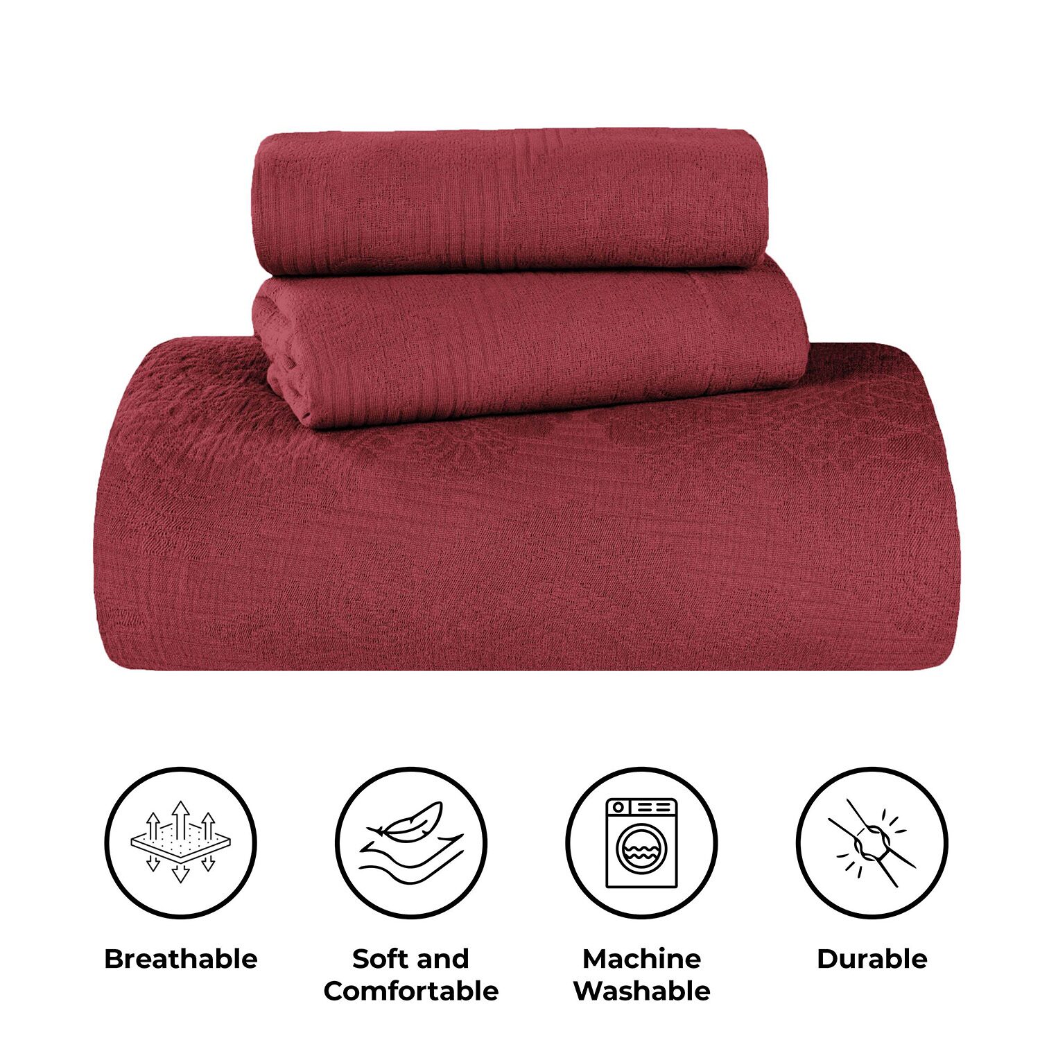 SUPERIOR® Victory Medallion Matelasse Traditional Floral Bedspread
