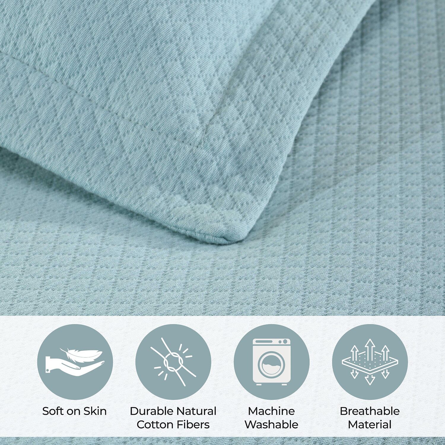 SUPERIOR® Solitaire Diamond Matelasse Geometric Jacquard Bedspread