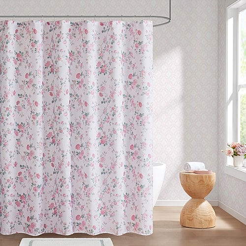 Laura Ashley Shower Curtain In Pink