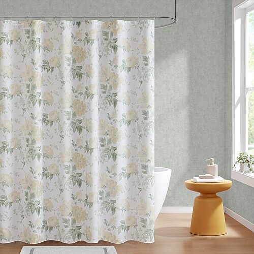 Laura Ashley Shower Curtain Set In Green