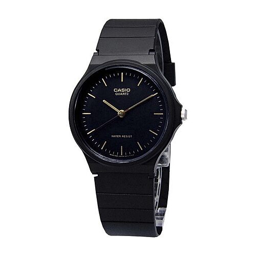 Casio Mens Black Dial Black Resin Strap Watch MQ24-1ELLUB, One Size, Black