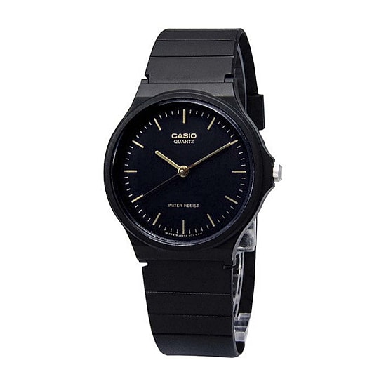 Casio® Mens Black Dial Black Resin Strap Watch MQ24-1ELLUB