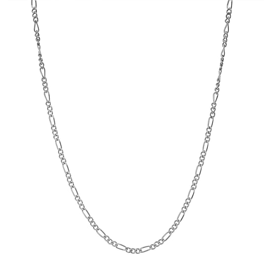 Girls Sterling Silver 13 Inch Figaro Chain Necklace