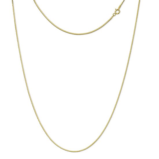 Made in Italy Womens 24K Gold Over Silver Sterling Silver 30 Inch Snake Chain Necklace