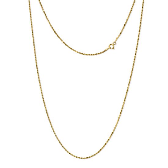 Made in Italy 24K Gold Over Silver Sterling Silver 16 Inch Solid Rope Chain Necklace