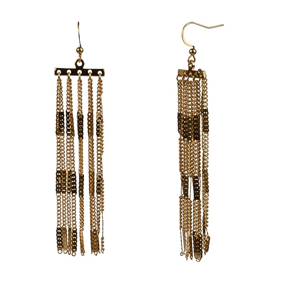 Bold Elements Chain Womens Drop Earrings