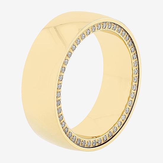 Modern Bride Gemstone 8MM Genuine Sapphire Tungsten Wedding Band