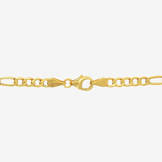 Made in Italy Unisex Adult 10K Gold 20 Inch Figaro Chain Necklace