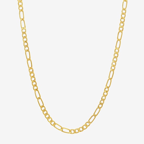 Made in Italy Unisex Adult 10K Gold 20 Inch Figaro Chain Necklace