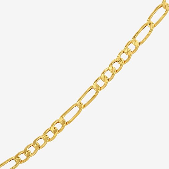 Made in Italy Unisex Adult 10K Gold 20 Inch Figaro Chain Necklace