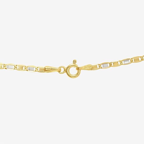 Unisex Adult 14K Two Tone Gold 20 Inch Valentino Chain Necklace