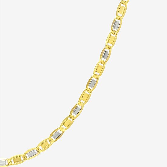 Unisex Adult 14K Two Tone Gold 20 Inch Valentino Chain Necklace