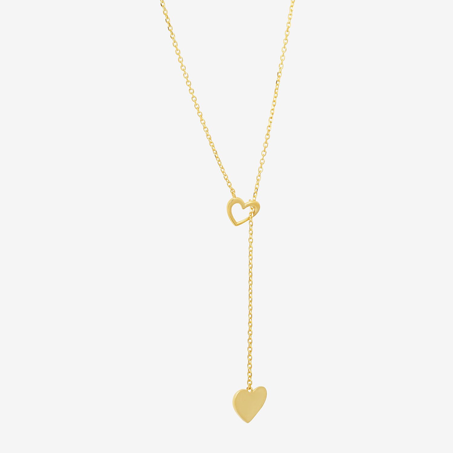 Womens 10K Gold 18 Inch Y Necklace