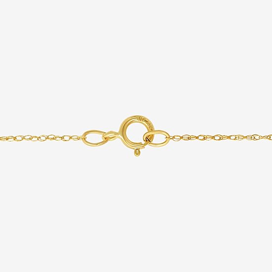 Womens 10K Gold Heart 18 Inch Pendant Necklace