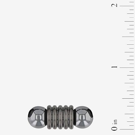 Mens Genuine Gray Hematite Beaded Bracelet