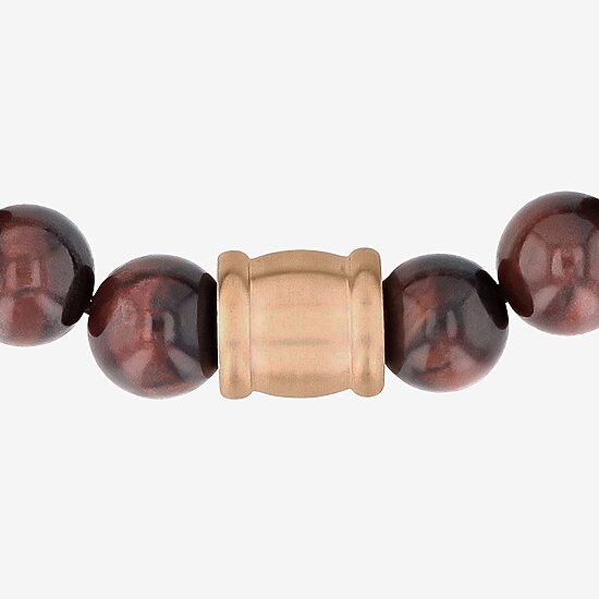 Mens Genuine Red Tiger's Eye Beaded Bracelet