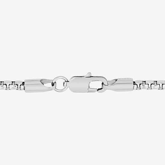 Mens 1/2 CT. T.W. Black Diamond Stainless Steel Skull 24 Inch Pendant Necklace