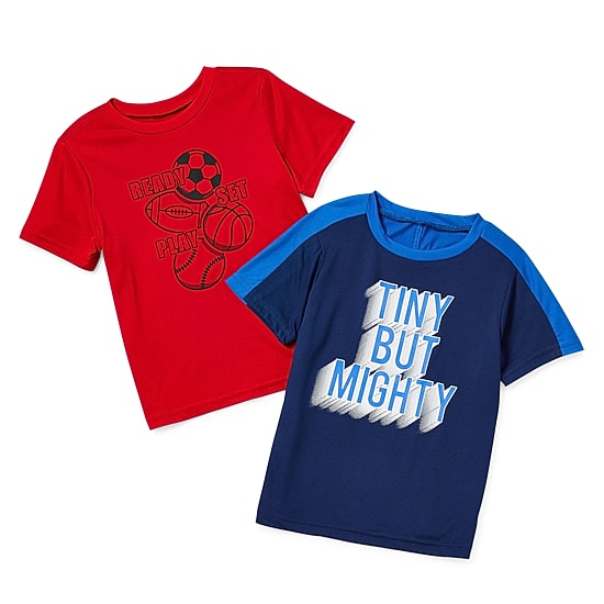 Okie Dokie Active Toddler & Little Boys Crew Neck Short Sleeve Active 2-pc. T-Shirt