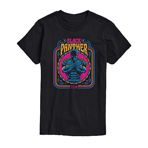 Womens Juniors Crew Neck Short Sleeve Regular Fit Black Panther Marvel Graphic T-Shirt, Xx-large, Black