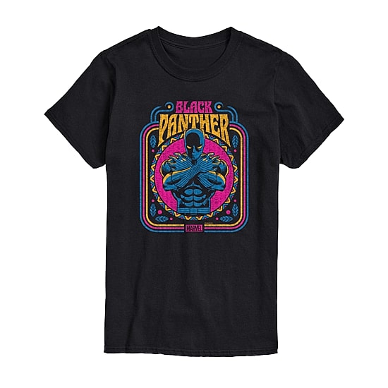 Womens Juniors Crew Neck Short Sleeve Regular Fit Black Panther Marvel Graphic T-Shirt