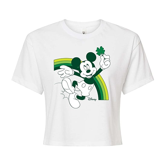 Disney Womens Juniors Crew Neck Short Sleeve Regular Fit Mickey and Friends Graphic T-Shirt