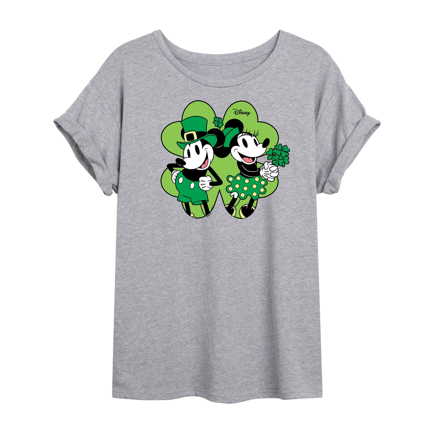 Womens Juniors Crew Neck Short Sleeve Regular Fit Mickey and Friends Graphic T-Shirt