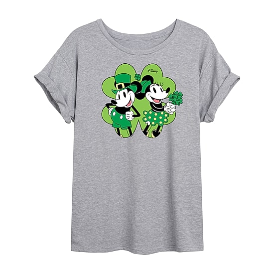Womens Juniors Crew Neck Short Sleeve Regular Fit Mickey and Friends Graphic T-Shirt