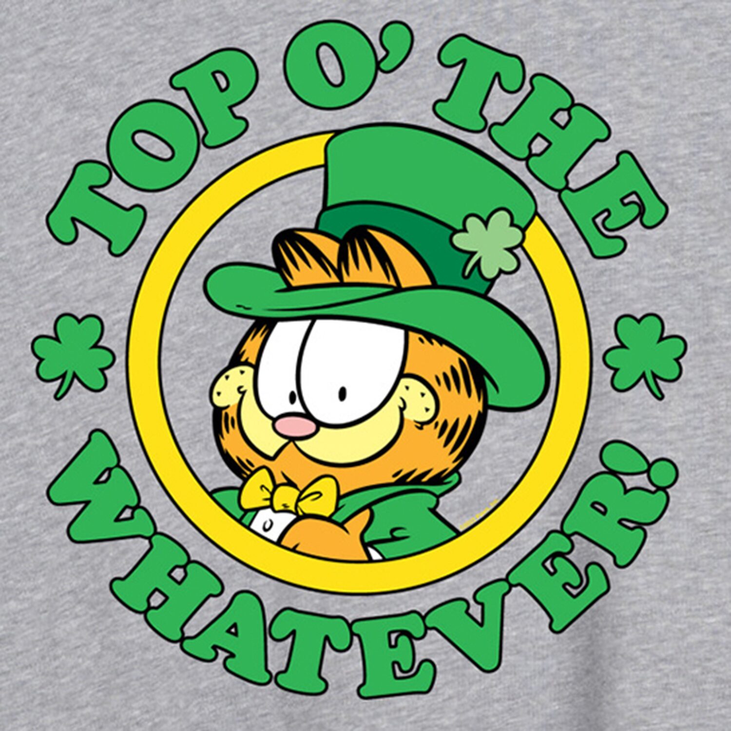 Top O' The Whatever Tee Womens Juniors Crew Neck Short Sleeve Regular Fit Garfield Graphic T-Shirt