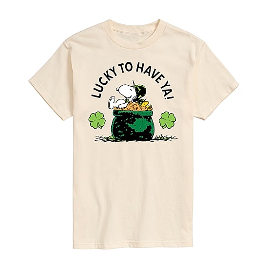 Womens Juniors Crew Neck Short Sleeve Regular Fit Peanuts Snoopy Graphic T-Shirt
