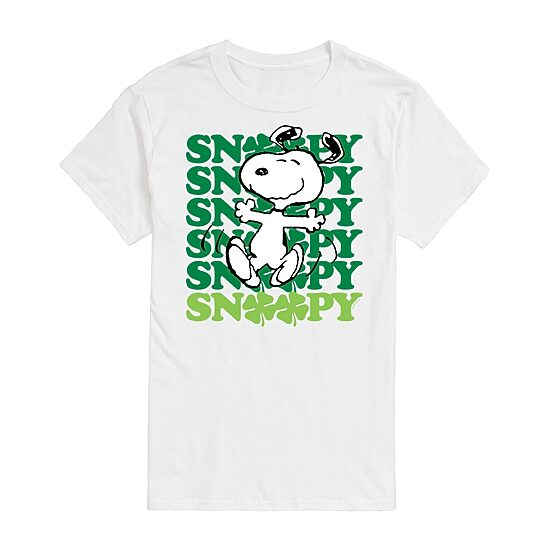 Womens Juniors Crew Neck Short Sleeve Regular Fit Peanuts Snoopy Graphic T-Shirt