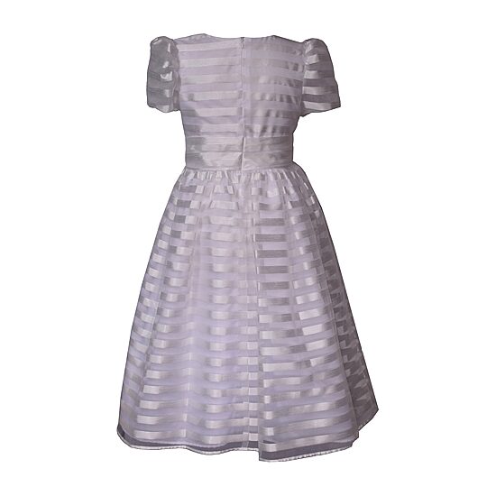 Bonnie Jean Big Kid Girls Communion Short Sleeve Puffed Flower Girl Fit + Flare Dress