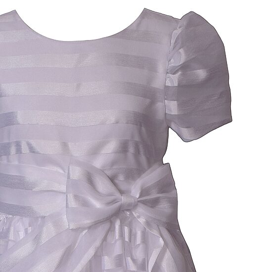 Bonnie Jean Big Kid Girls Communion Short Sleeve Puffed Flower Girl Fit + Flare Dress