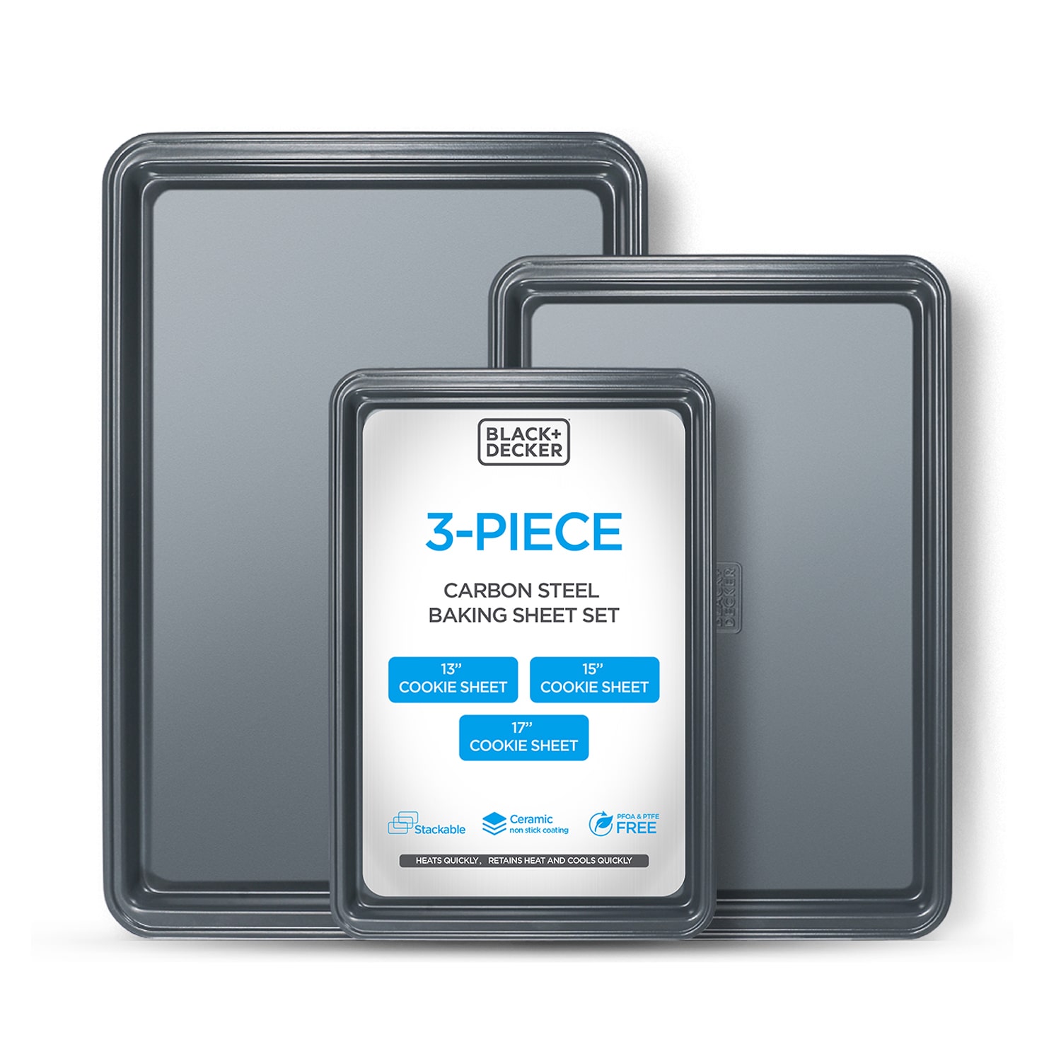 Black+Decker 3-pc. Non-Stick Cookie Sheet