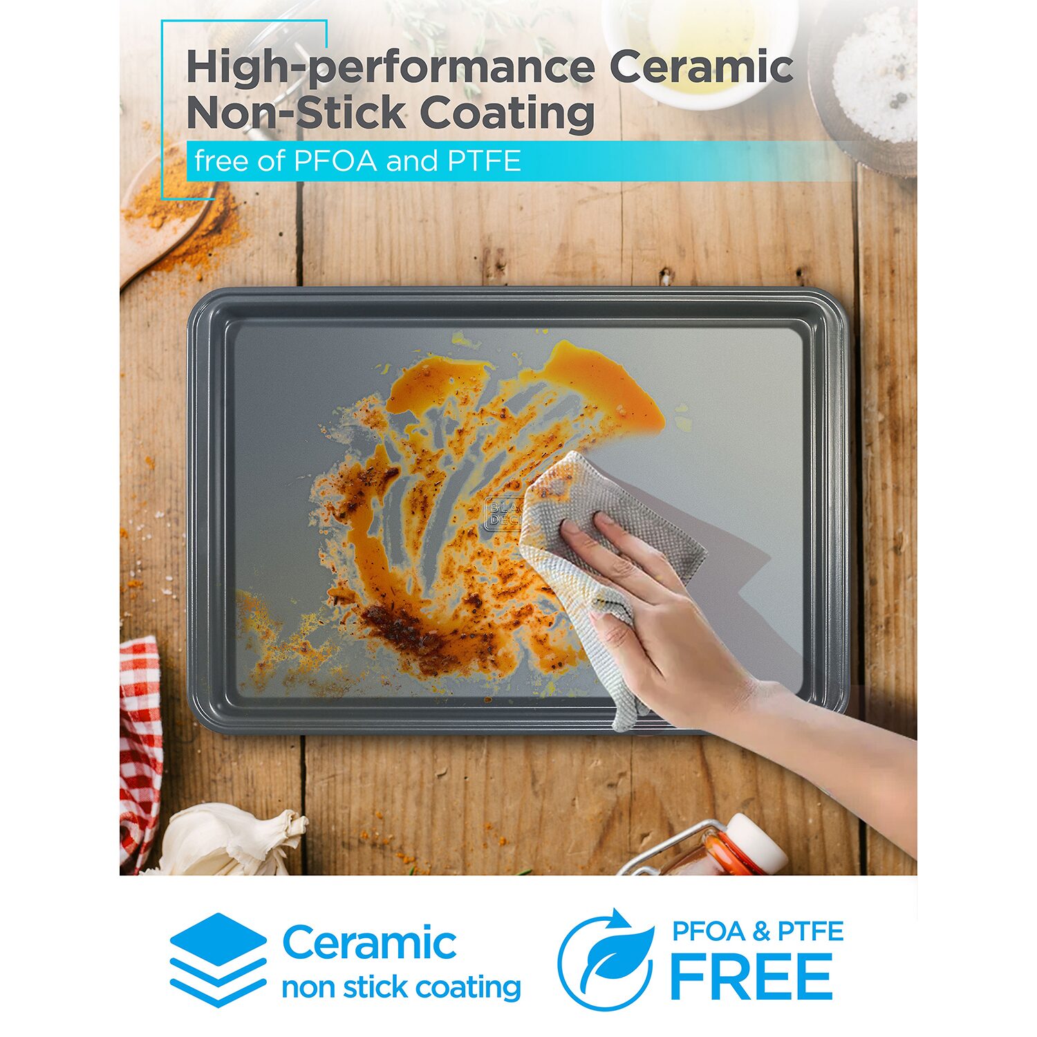 Black+Decker 3-pc. Non-Stick Cookie Sheet