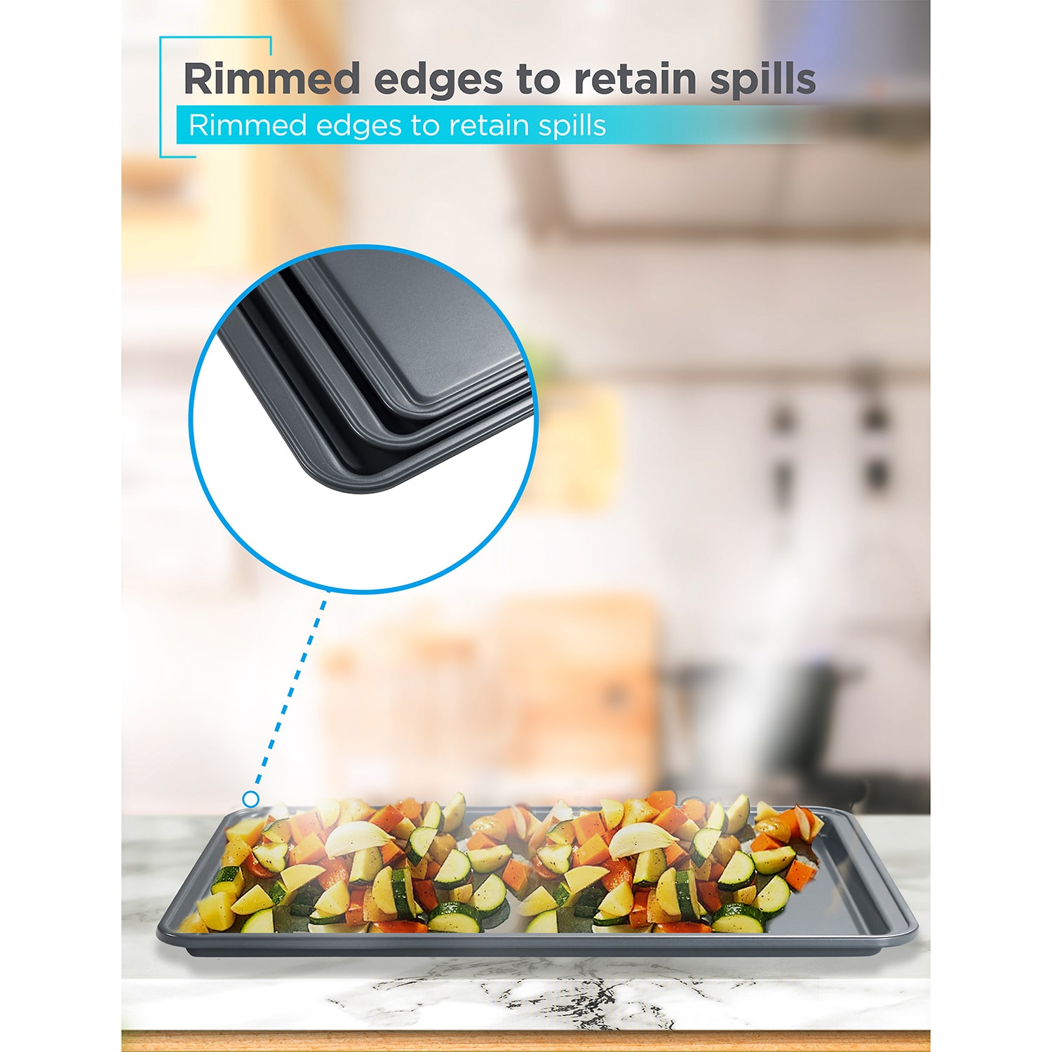 Black+Decker 3-pc. Non-Stick Cookie Sheet