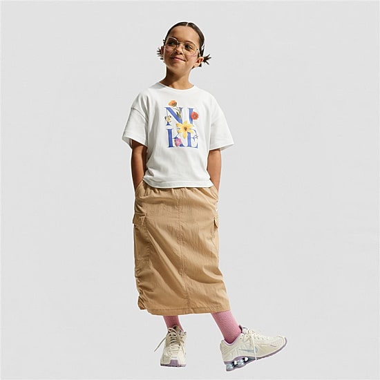 Nike Big Kid Girls Crew Neck Short Sleeve Regular Fit Graphic T-Shirt
