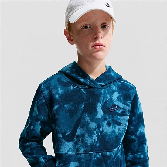 Nike Club Big Kid Unisex Long Sleeve Fleece Active Hoodie