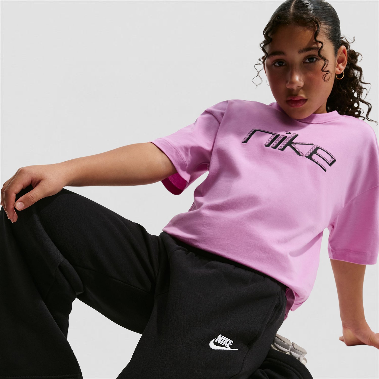 Nike Club Big Kid Unisex Wide Leg Regular Fit Fleece Sweatpant