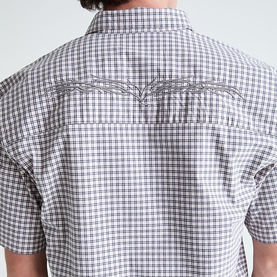 AEROPOSTALE Mens Short Sleeve Boxy Fit Stretch Fabric Button-Down Shirt