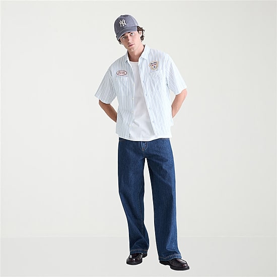 AEROPOSTALE Mens Short Sleeve Boxy Fit Button-Down Shirt