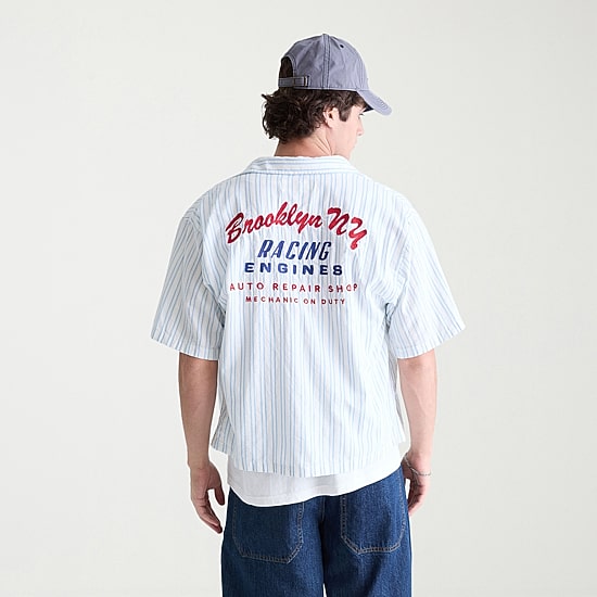 AEROPOSTALE Mens Short Sleeve Boxy Fit Button-Down Shirt