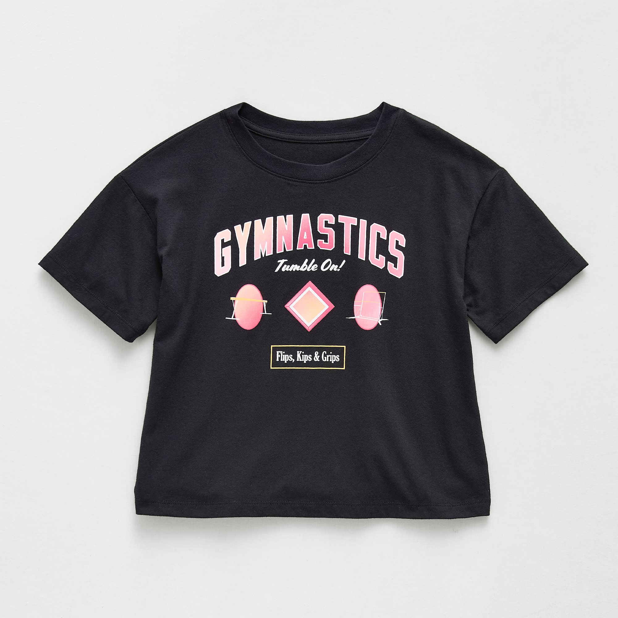 Xersion Little & Big Kid Girls Crew Neck Short Sleeve Relaxed Fit Graphic T-Shirt