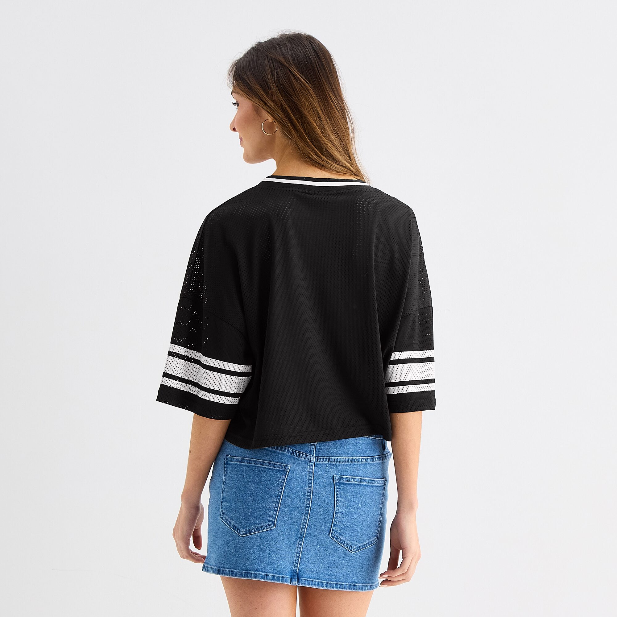 Forever 21 Womens Juniors V Neck Short Sleeve Jersey