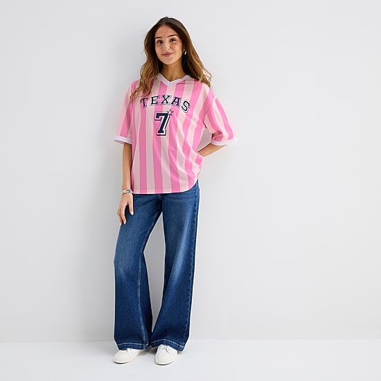 Forever 21 Womens Juniors V Neck Short Sleeve Jersey