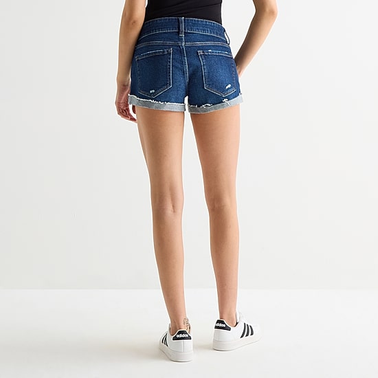 Arizona Womens 2 1/2" Low Rise Juniors Denim Short